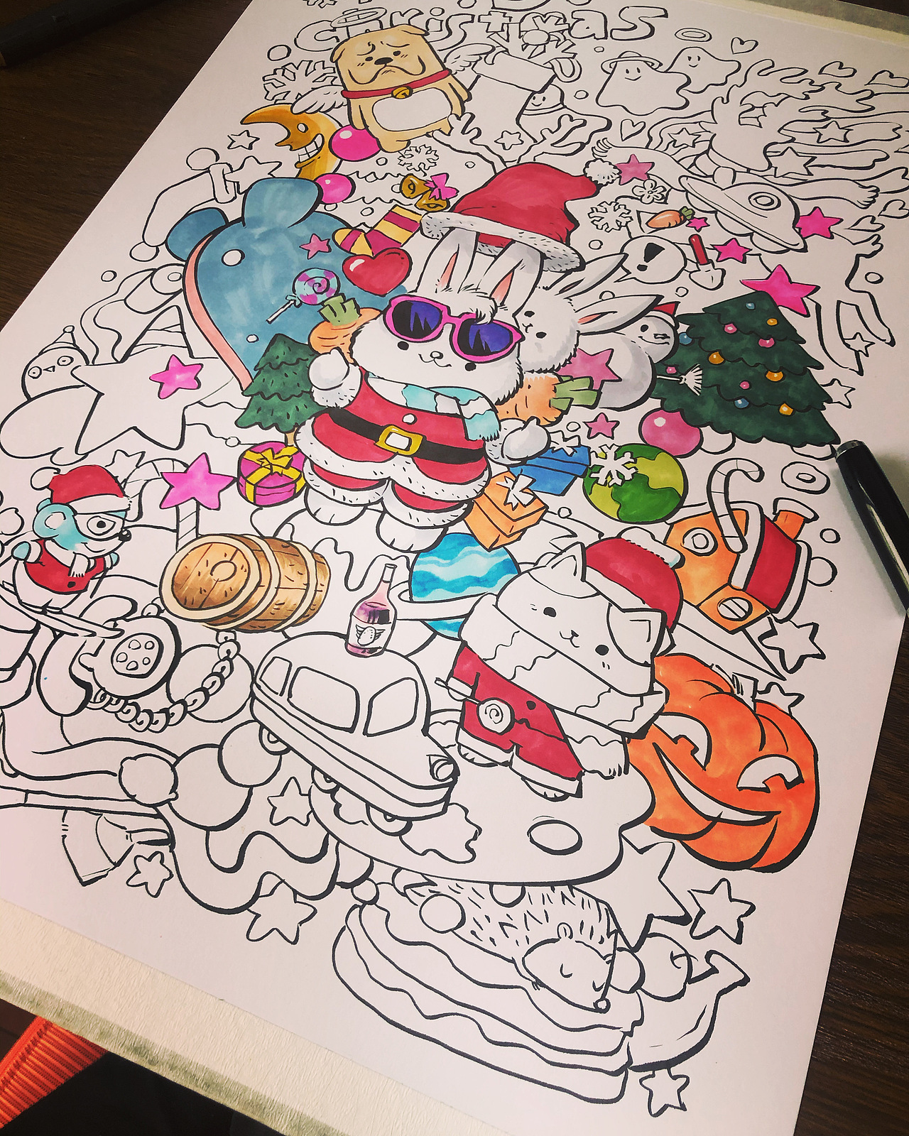 圣诞节手绘创作（图ZMjM1ODczNjEy） - 新锐潮流插画 - 站酷设计师雨田三石原创素材 - 站酷ZCOOL