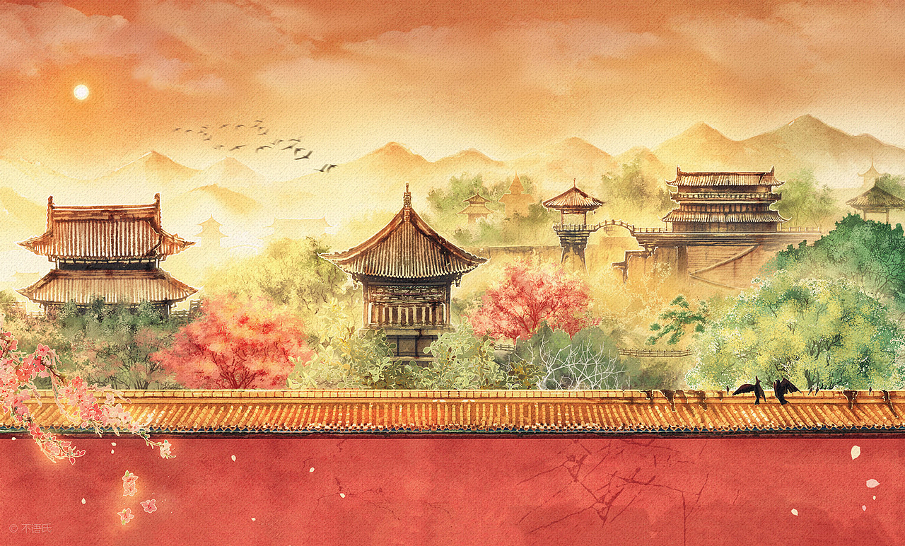 關(guān)于紅墻的一切（圖ZMjE2OTk3NjM2） - 商業(yè)插畫 - 站酷設(shè)計師不語氏原創(chuàng)素材 - 站酷ZCOOL