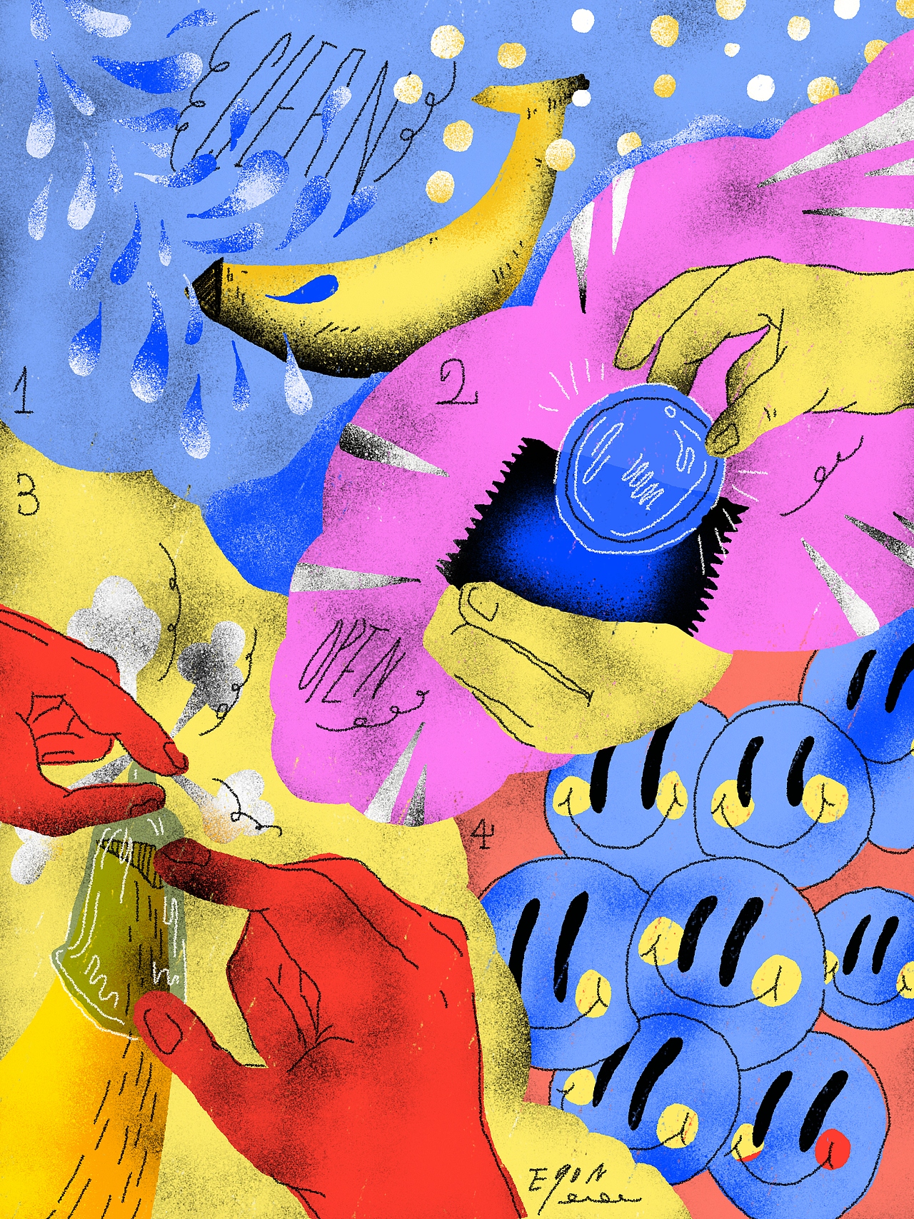 #2019青春答卷#Love & Sex & Party（图ZMTY0MTM0Nzky） - 艺术插画 - 站酷设计师伊根一根原创素材 - 站酷ZCOOL