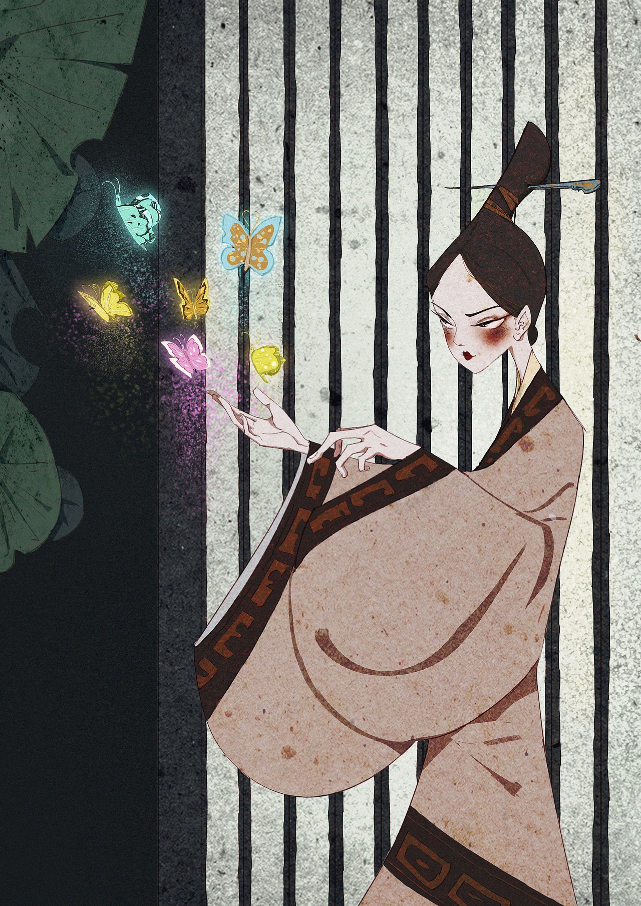 《昭君出塞》|插画|艺术插画|啊呀呀1_原创作品-站酷zcool