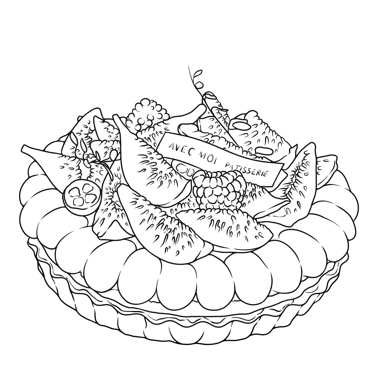 无花果蛋糕（图ZMzMyMTE0NDYw） - 新锐潮流插画 - 站酷设计师潴小丫原创素材 - 站酷ZCOOL