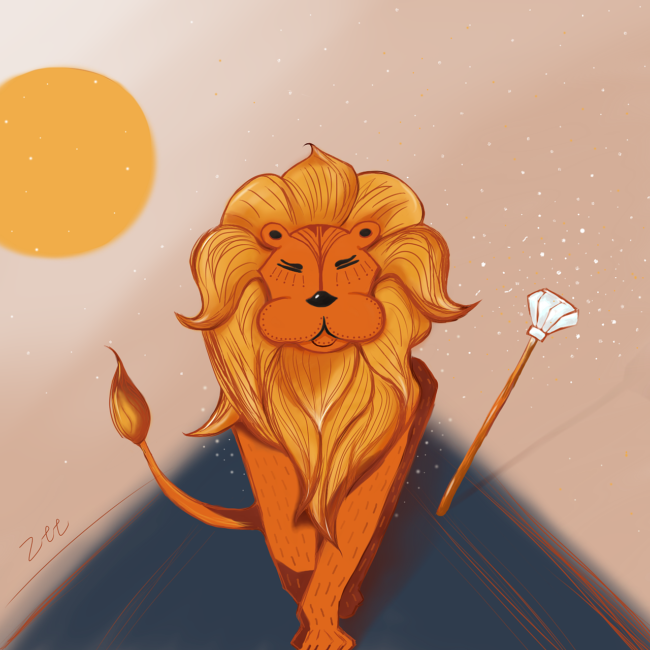 狮子|插画|创作习作|晓婷婷 - 原创作品 - 站酷 (zcool)