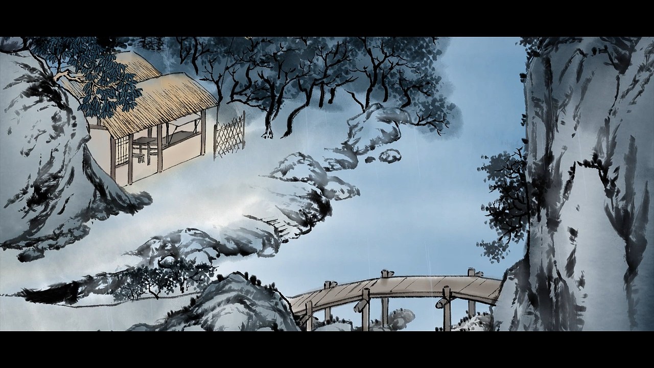 古诗动画《西江月-夜行黄沙道中》中国风水墨动画