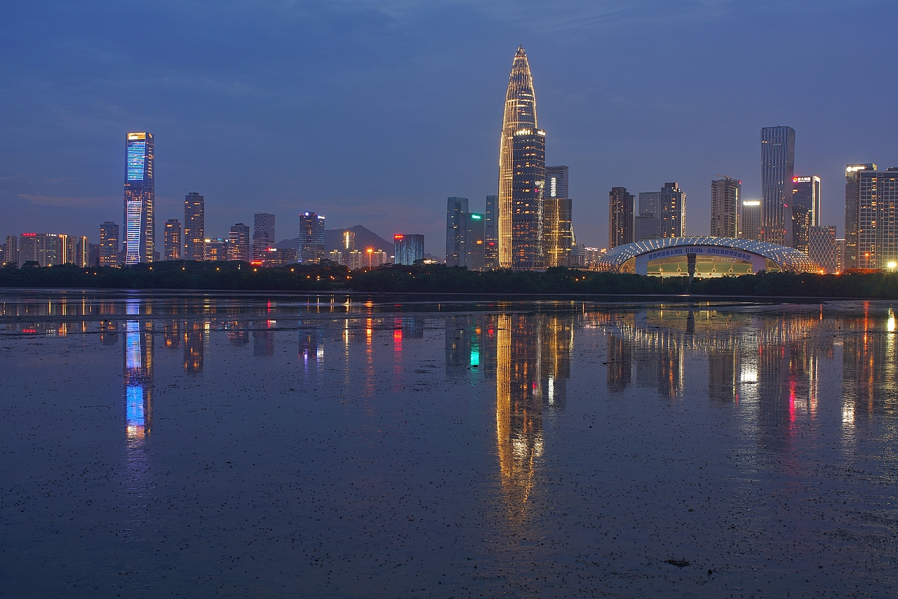 深圳湾夜景（图ZMjY1ODg0Mjky） - 风光摄影 - 站酷设计师何绍萍原创素材 - 站酷ZCOOL