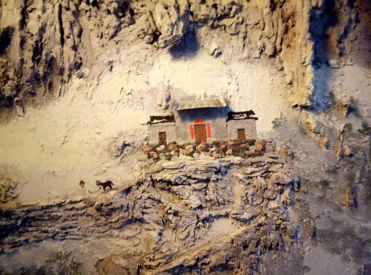 父亲的水泥画用爱无言的灌注