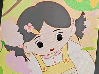 儿插春天小女孩