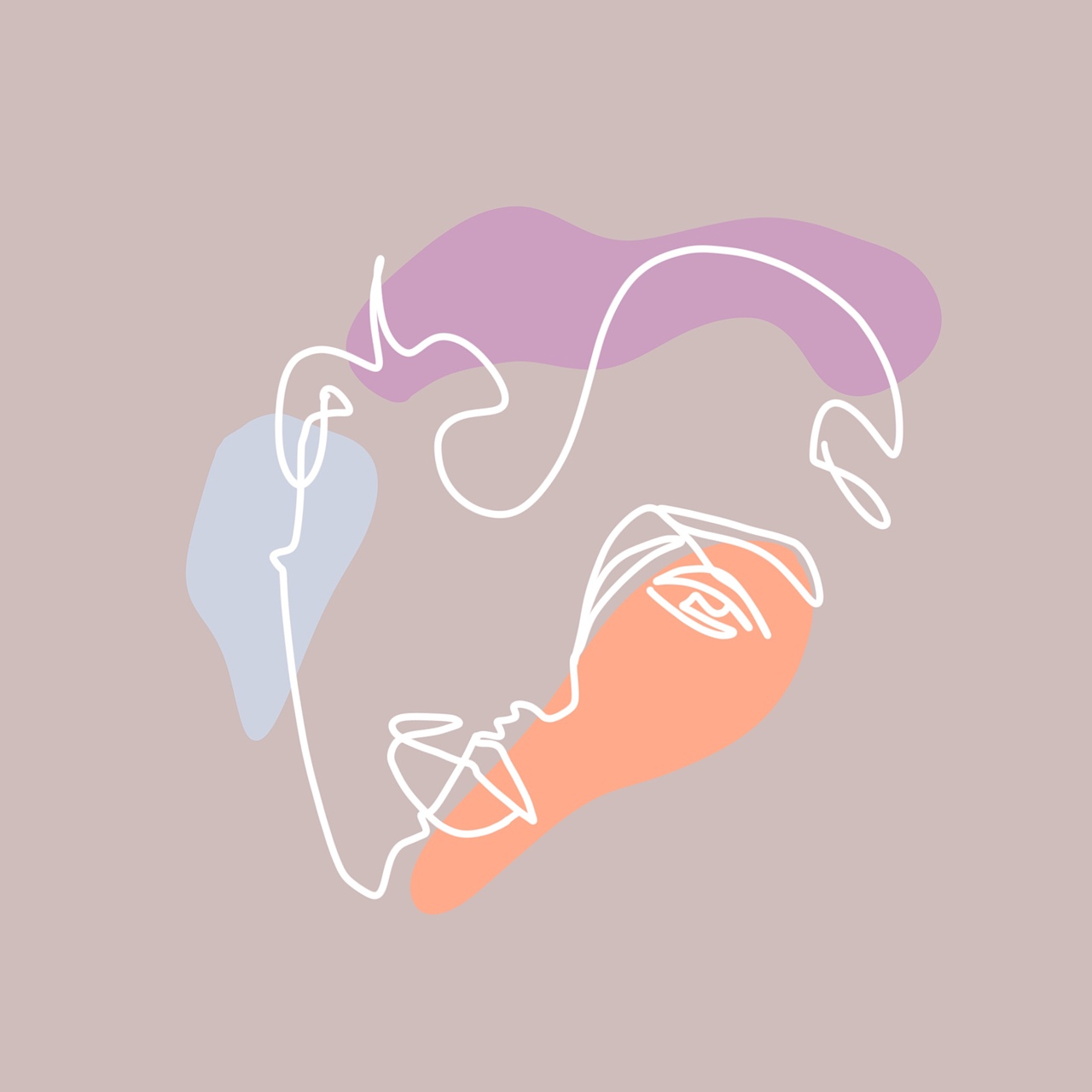 ins风格的北欧线条画