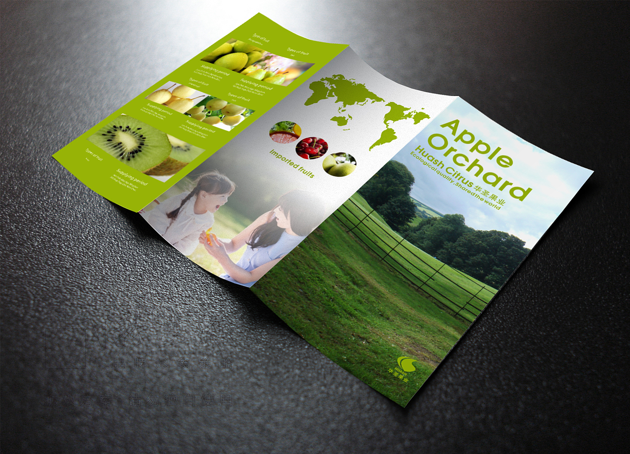 华圣果业 三折页（图ZMTg5MzkwNDQ=） - 宣传物料 - 站酷设计师问鱼品牌设计原创素材 - 站酷ZCOOL