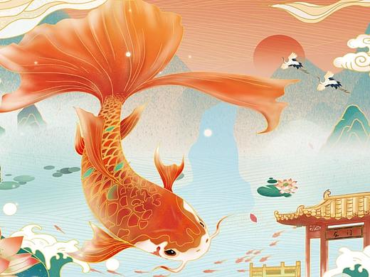 国潮插画——好运连连