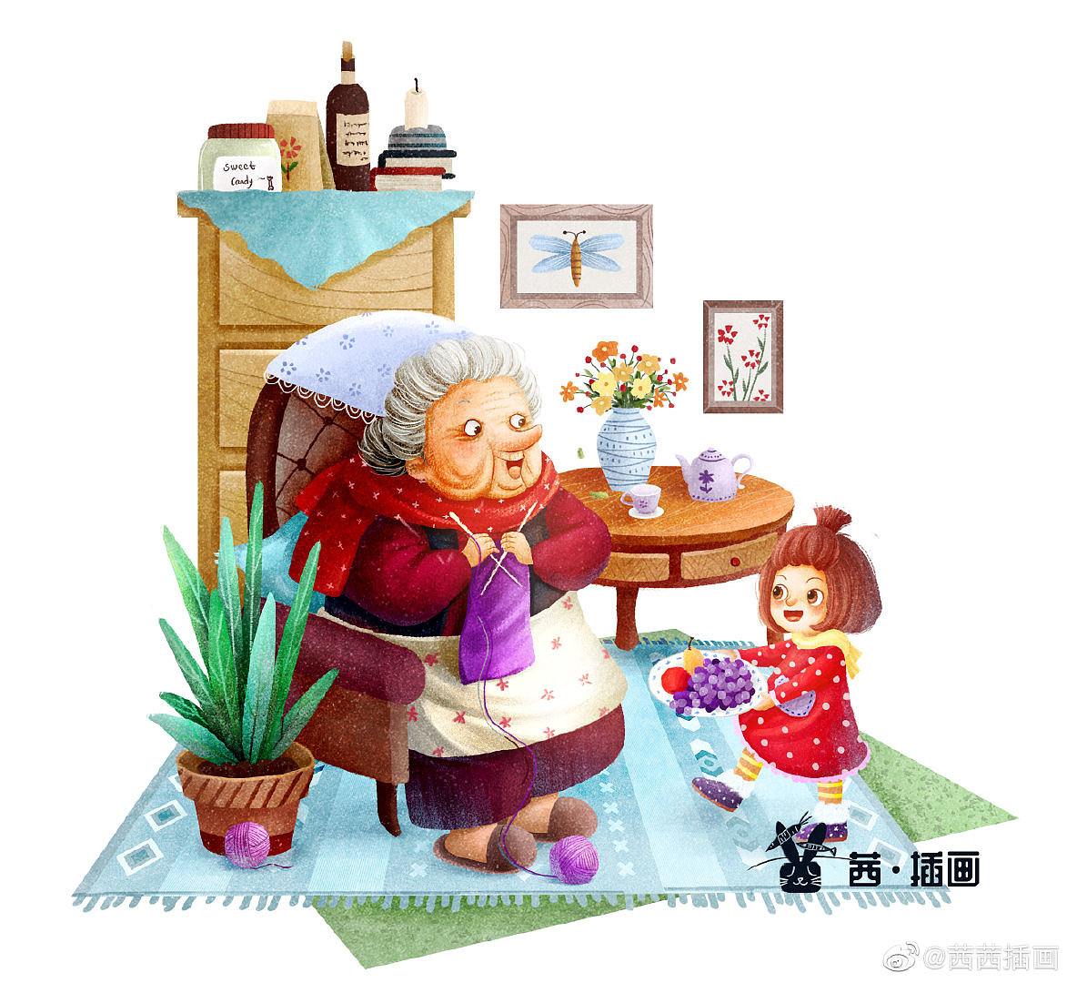 最近画的几张儿童插画