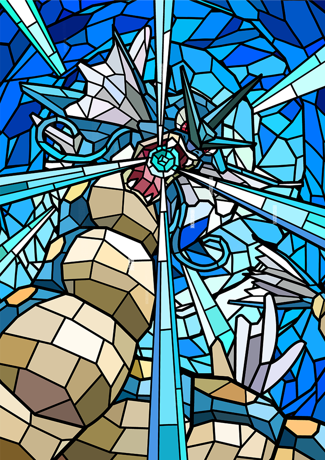 宝可梦卡牌教堂玻璃风格卡牌创作（图ZMzczMTg5NDA4） - 图案 - 站酷设计师画师阿柒原创素材 - 站酷ZCOOL