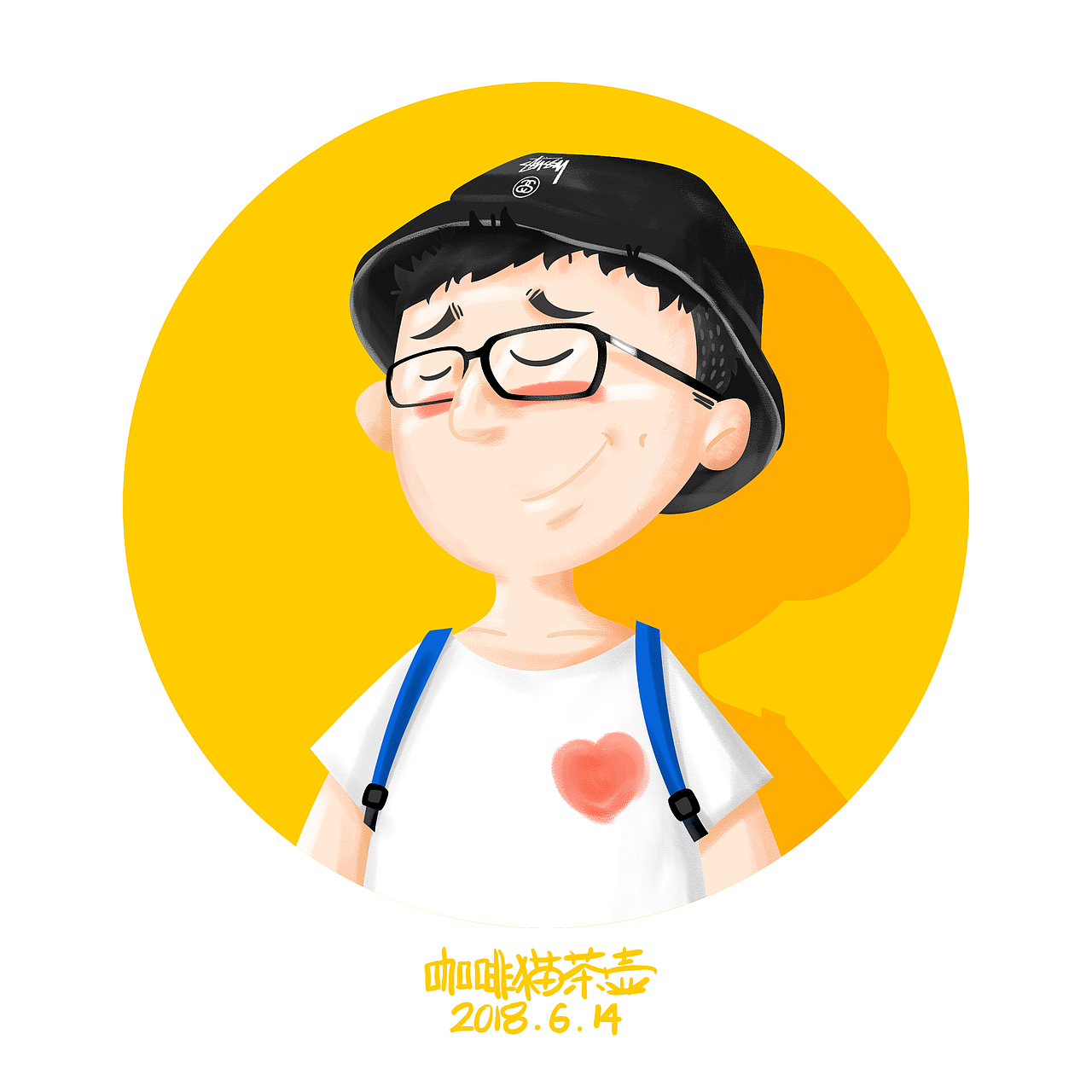 个人插画《美美哒》