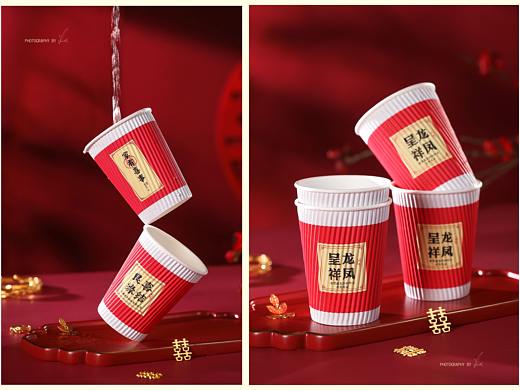 瓦楞纸杯「国潮婚品系列 | 婚品纸杯拍摄 ✖ 喜尚摄影