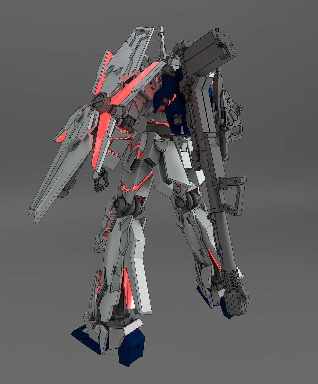 独角兽高达渲染（图ZMTU5OTY3MDI0） - 动画/影视 - 站酷设计师Felix6138原创素材 - 站酷ZCOOL