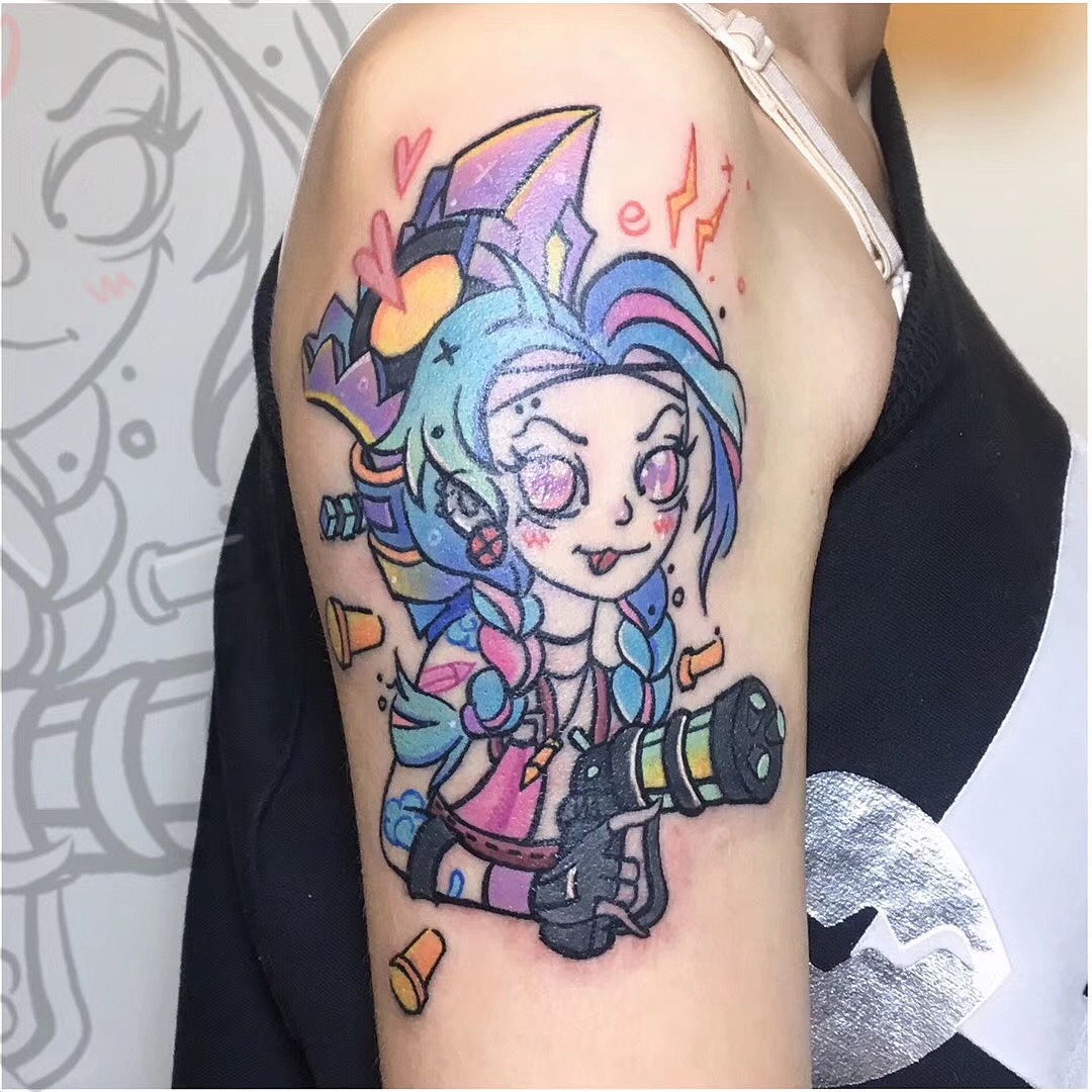 金克丝lol金克丝纹身英雄者联盟