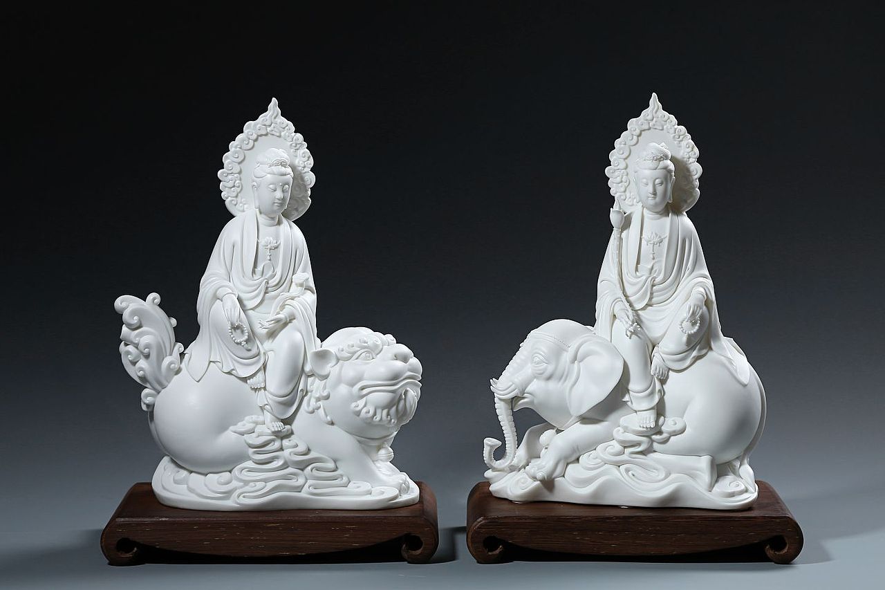 文殊-普贤（图ZMzI5MjAwNDky） - 工艺品设计 - 站酷设计师指尖匠陶瓷研究所原创素材 - 站酷ZCOOL