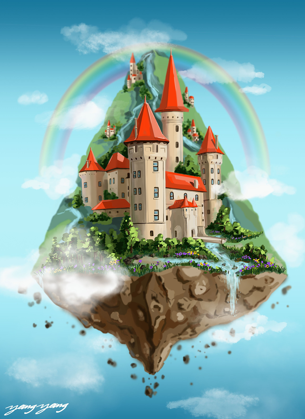 场景设定"飞岛"