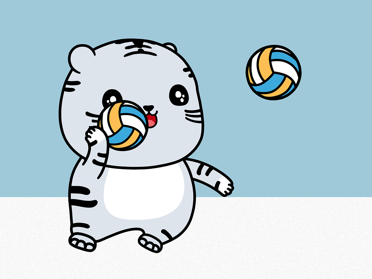 小灰的运动日常表情包