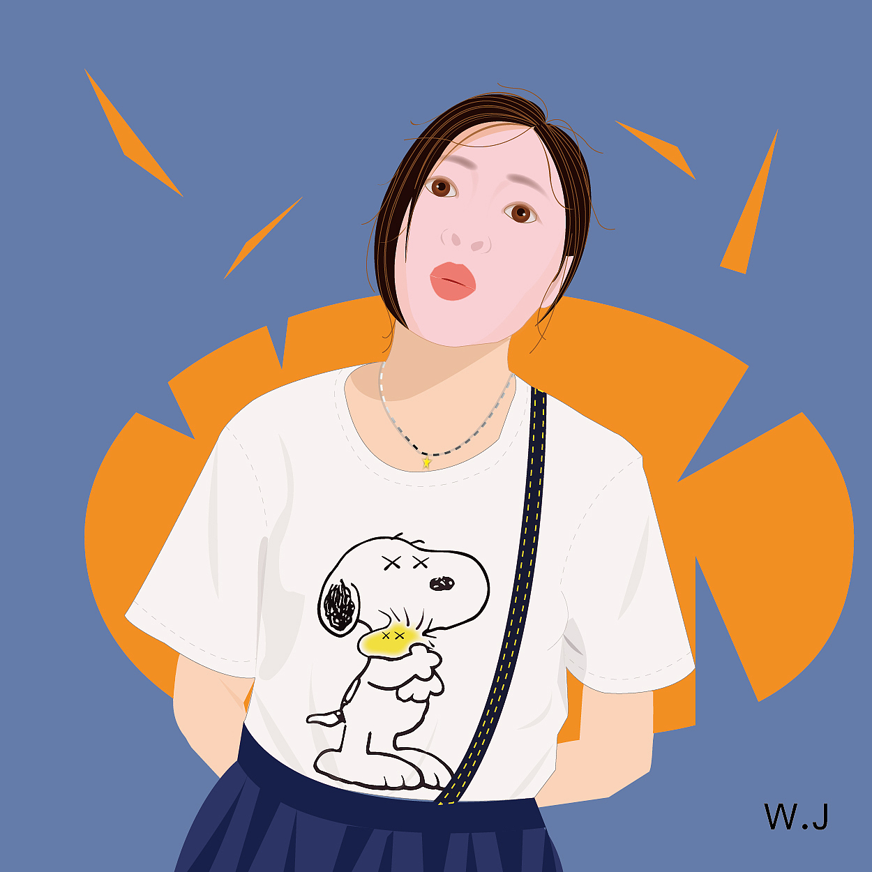 手绘人物|平面|图案|萝卜爱吃萝卜_原创作品-站酷zcool