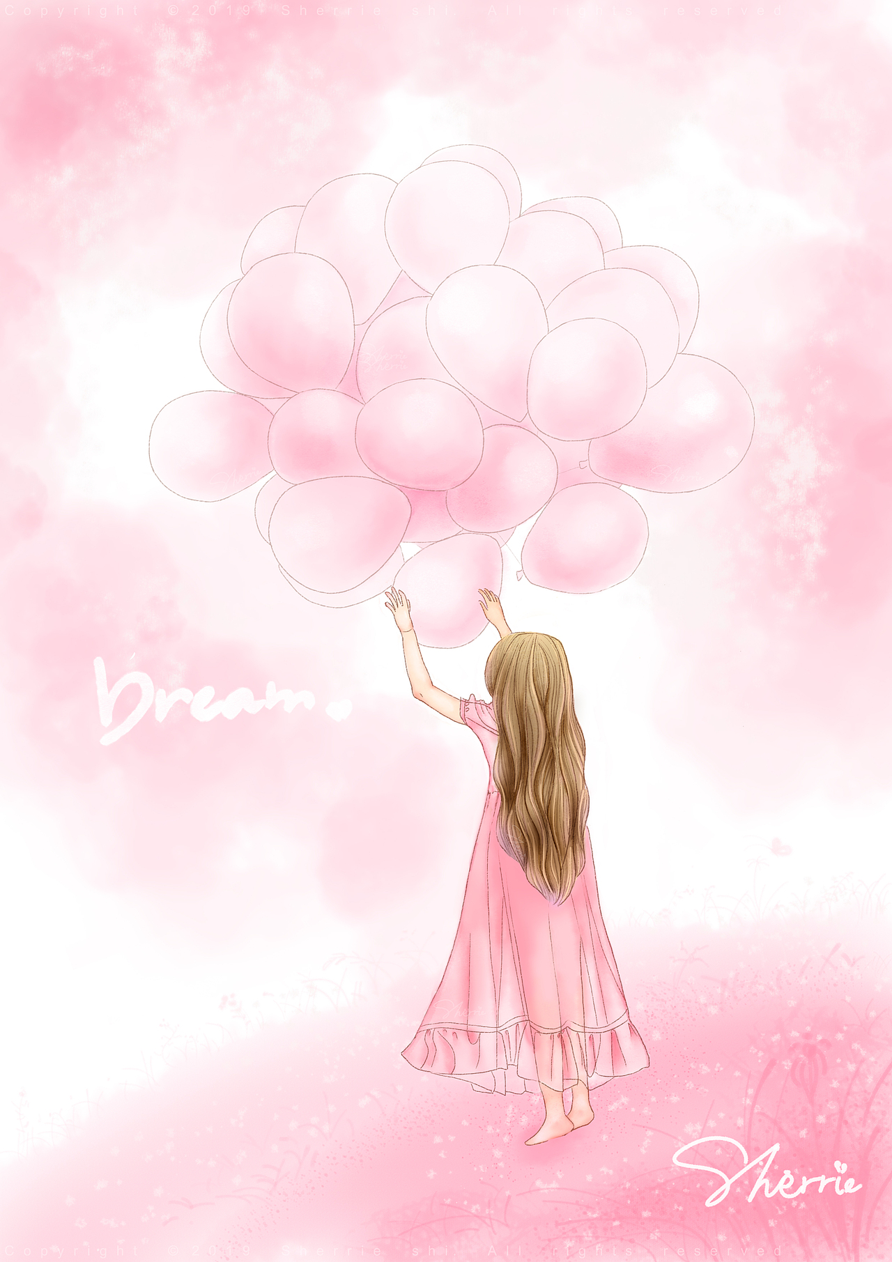手绘插画 春天的秘密（图ZMTUxNTgyMDMy） - 商业插画 - 站酷设计师Sherrie_art原创素材 - 站酷ZCOOL