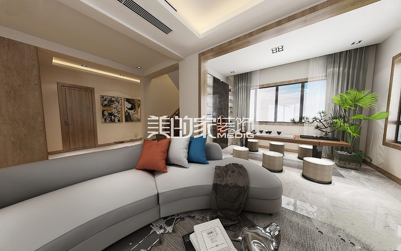 北大资源悦来380㎡现代风格装修案例（图ZMTUxNzUyNDQ0） - 家装设计 - 站酷设计师室内设计可可曾原创素材 - 站酷ZCOOL