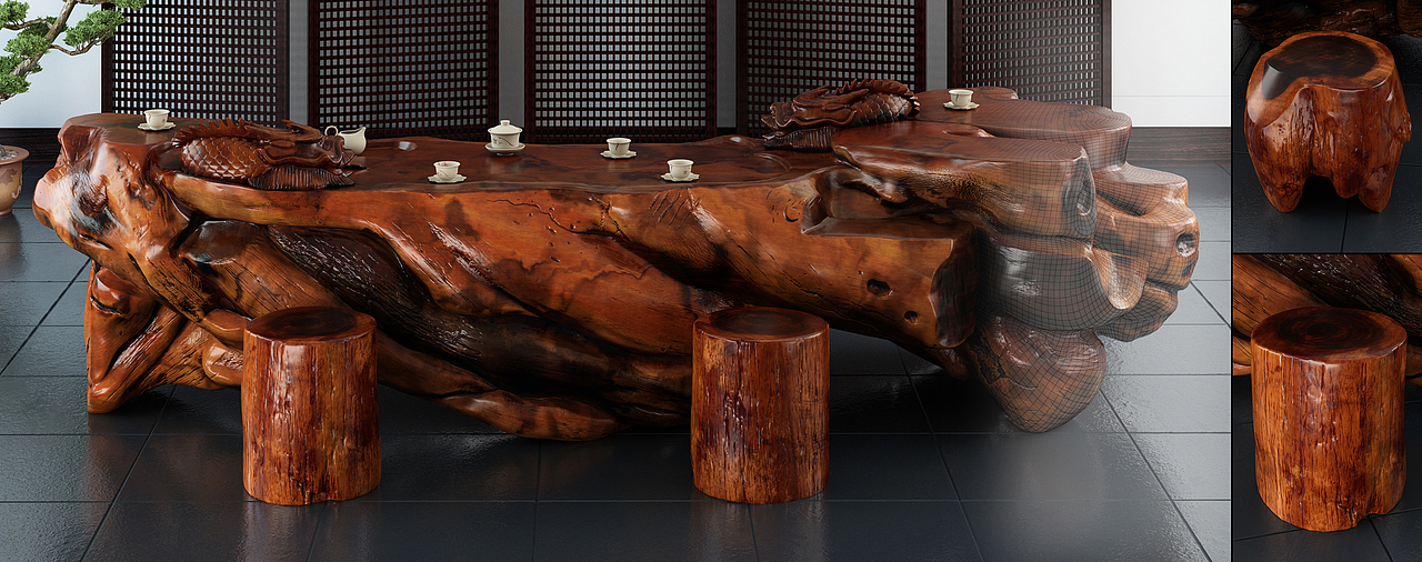 根雕茶臺(tái)（圖ZMjU3NzkzMDY4） - 產(chǎn)品 - 站酷設(shè)計(jì)師拾伍遇見伍拾原創(chuàng)素材 - 站酷ZCOOL