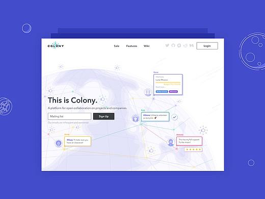 UI设计案例研究:Colony—协作平台落地页