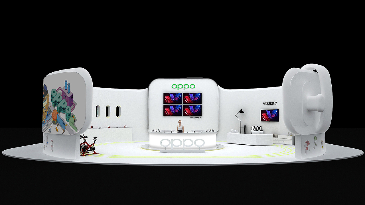 OPPO ZAO梦节展台（图ZMjMzOTI5NzI4） - 其他三维 - 站酷设计师熬夜的兔子原创素材 - 站酷ZCOOL