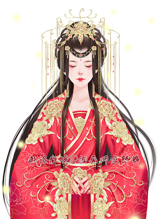 唯美古风立绘——盛装美人（图ZNzQxMTQwODA=） - 商业插画 - 站酷设计师龙轩静原创素材 - 站酷ZCOOL