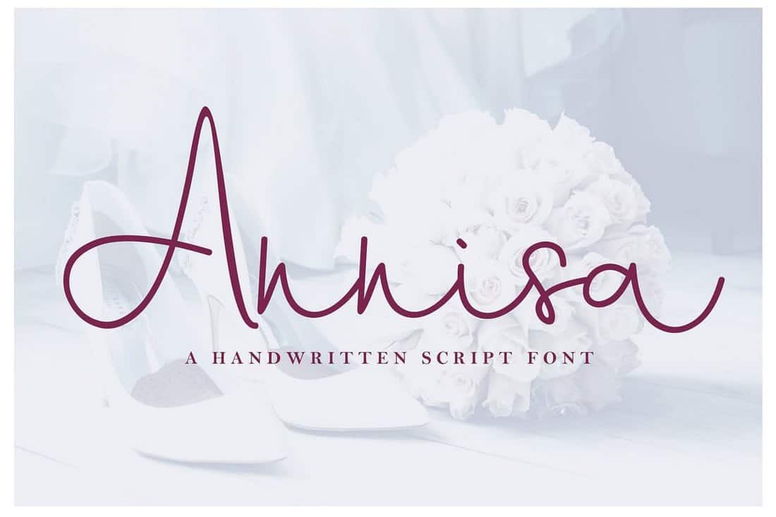 6.annisa – script wedding font