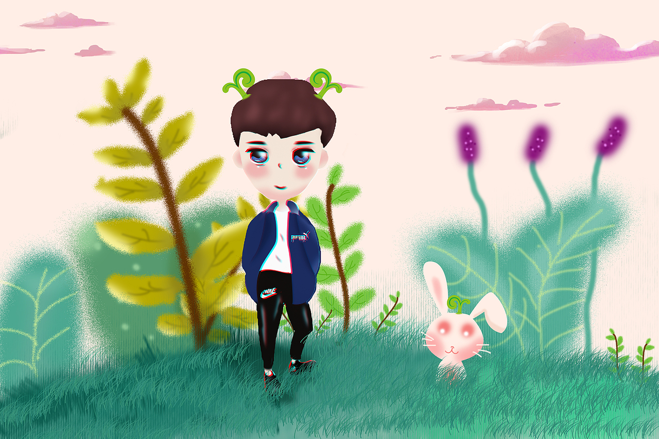 酷酷的小T（圖ZMjEyMjYxNDAw） - 藝術(shù)插畫 - 站酷設(shè)計師啊唐1原創(chuàng)素材 - 站酷ZCOOL