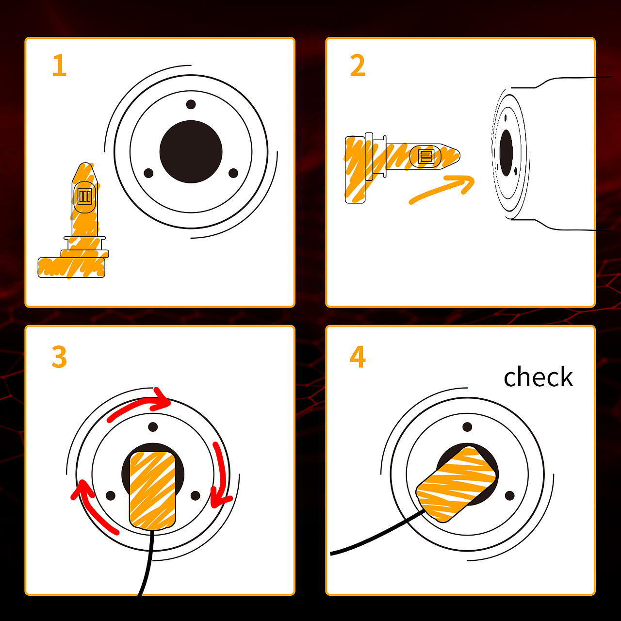 亚马逊汽车灯三色灯珠