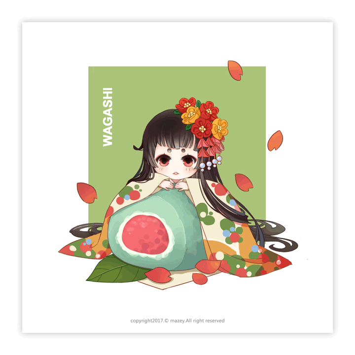 日系Q版（图ZMTA5MDUxNDM2） - 艺术插画 - 站酷设计师麦籽MAZEY原创素材 - 站酷ZCOOL