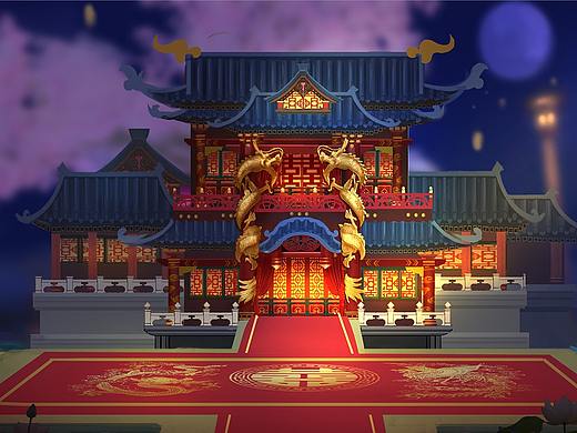 中式结婚建筑（个人主页-ZMzAwMTM5MjA=） - 游戏原画 - 站酷设计师糯米糯米开花了原创素材 - 站酷ZCOOL