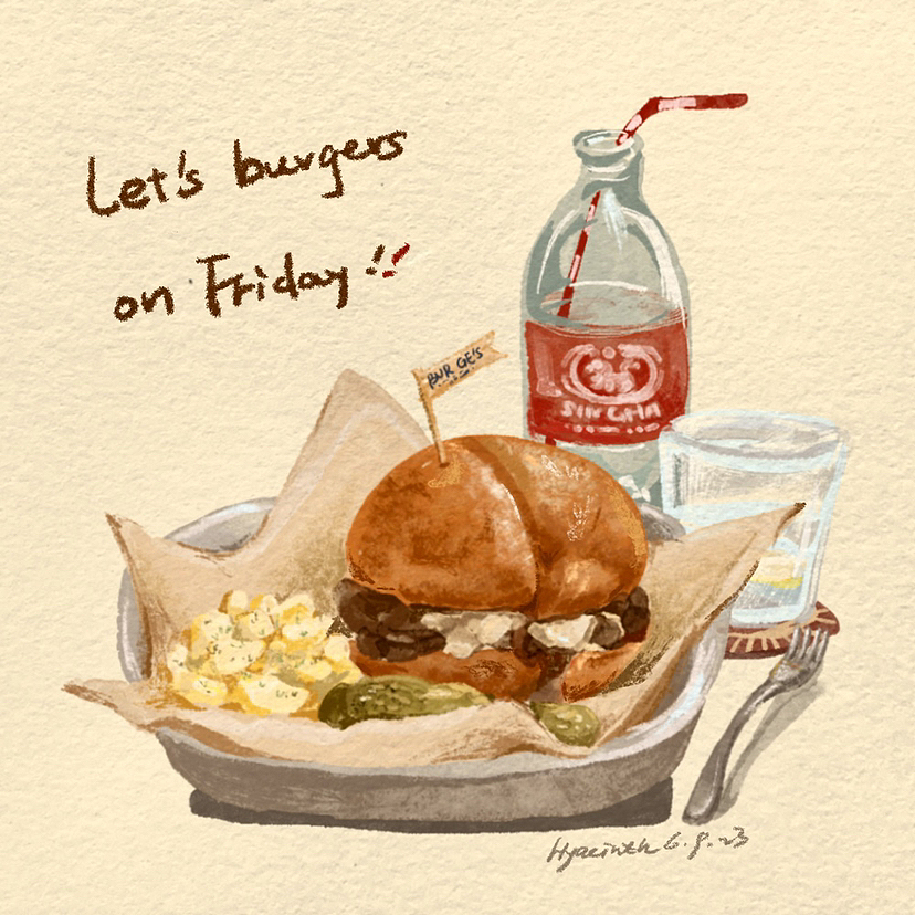 今天吃什么 简餐手绘插画系列（图ZMzQyOTI1MzI4） - 商业插画 - 站酷设计师信子瑾原创素材 - 站酷ZCOOL