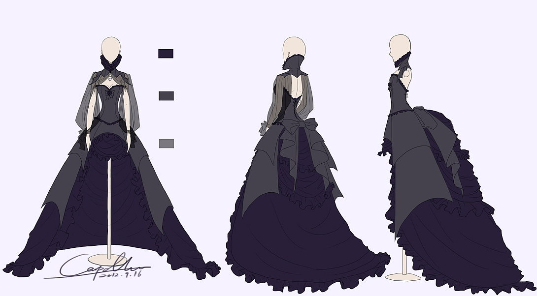 cos衣服的三视图