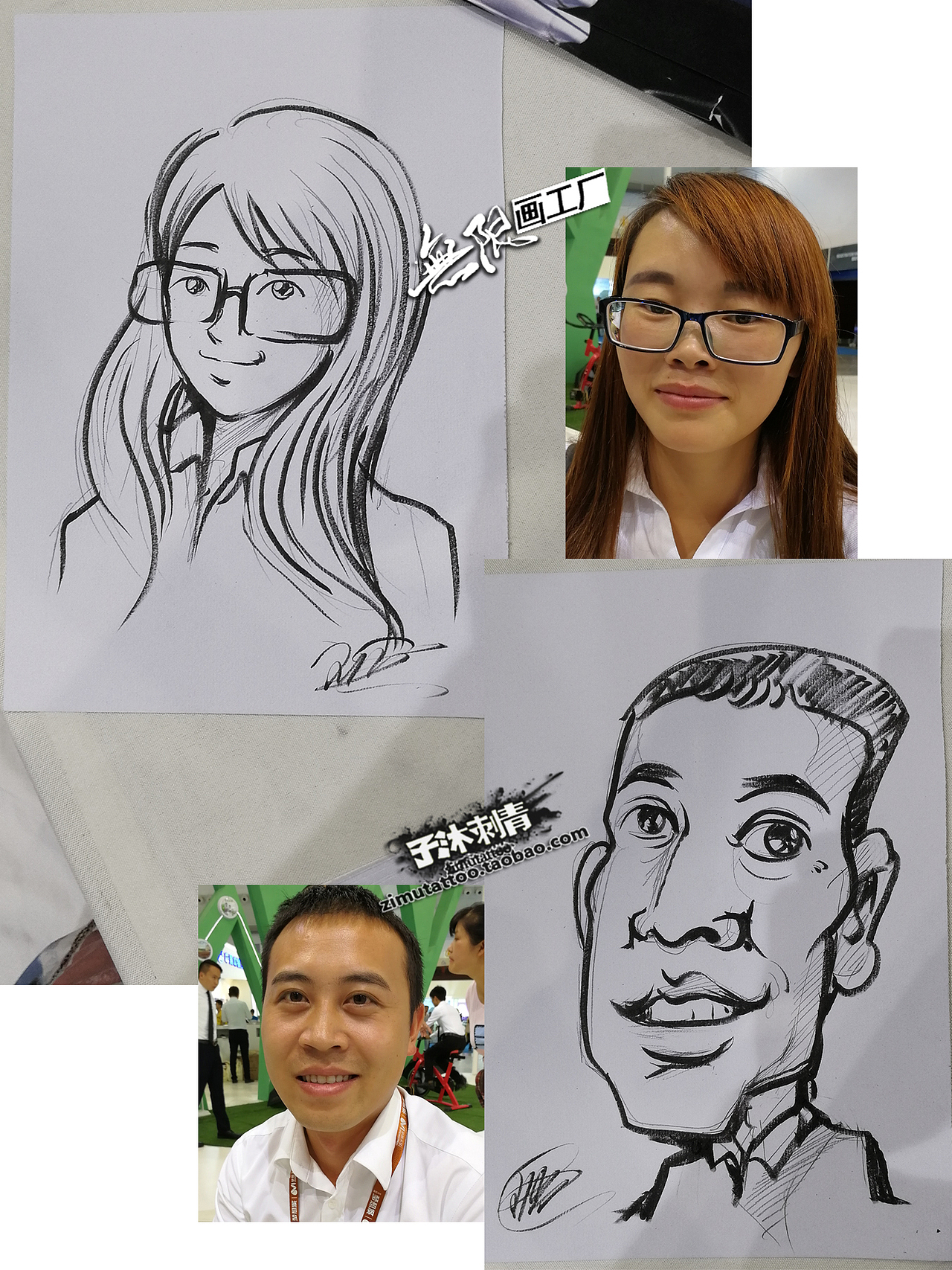 现场手绘漫画 肖像漫画速绘卡通表演开业庆典房地产暖场活动