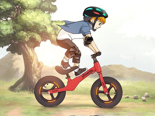 鼠绘儿童平衡车