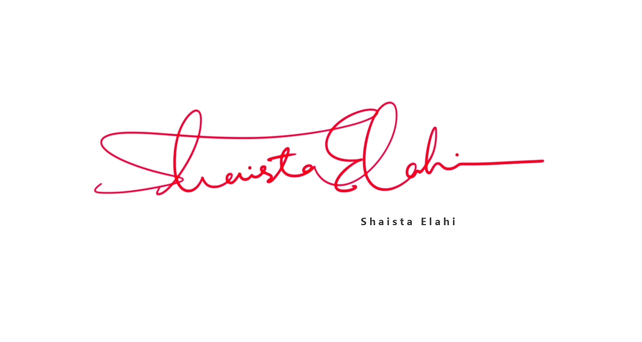 英文签名设计案例丨Shaista Elahi近百种签名设计方案