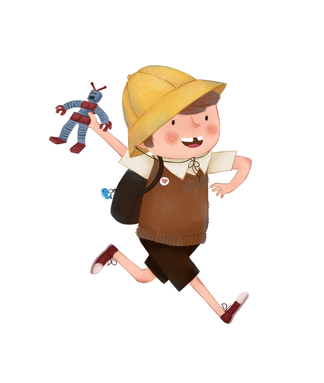 放学的小男孩|插画|儿童插画|鸭鸭dh_原创作品-站酷zcool