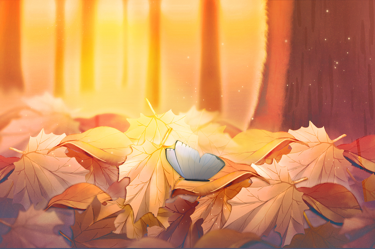 去年的秋天（图ZMjg1NTM5MDMy） - 商业插画 - 站酷设计师一留留原创素材 - 站酷ZCOOL