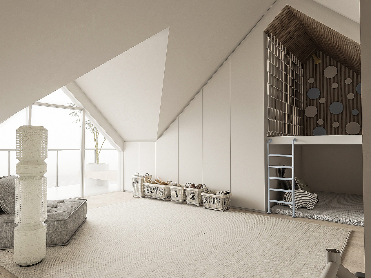 贵州兴义顶层阁楼设计+表现