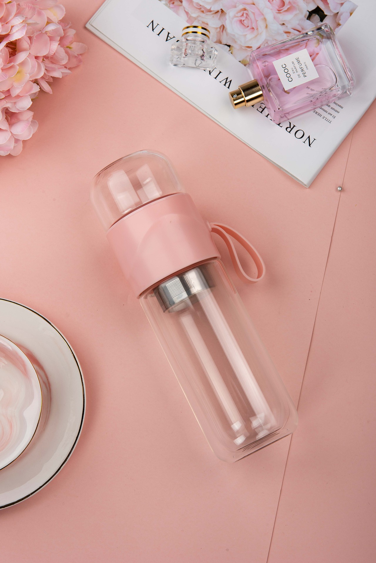 女士玻璃杯保温杯