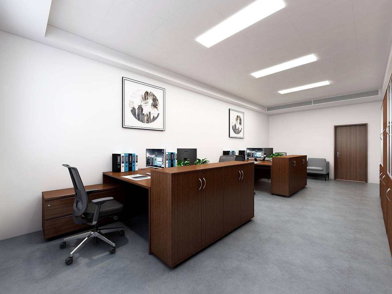 投资控股集团——办公室效果图