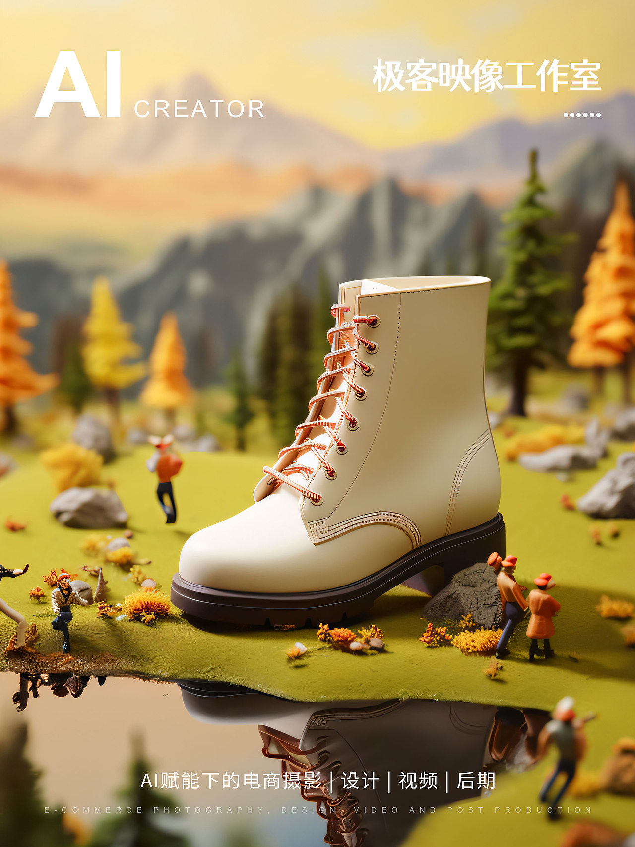 AI时代下的电商摄影设计,女鞋创意场景案例
