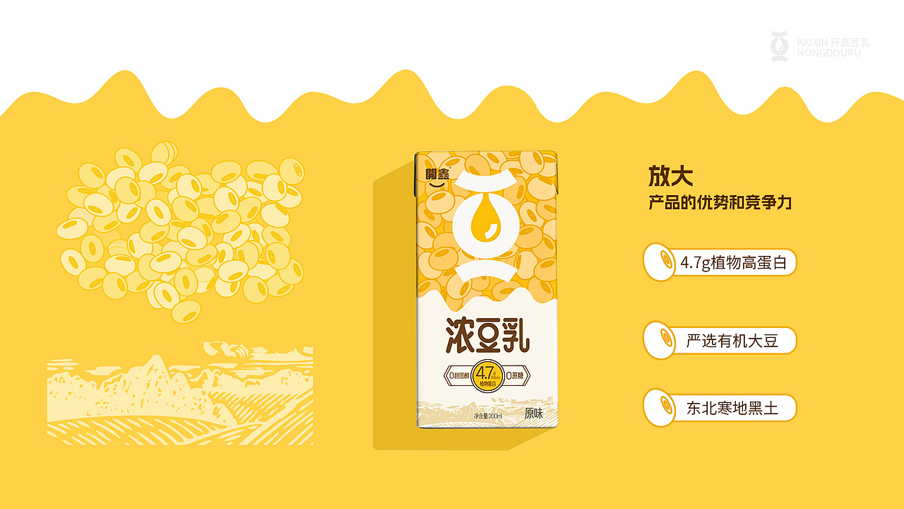 開鑫浓豆乳包装设计—豆乳包装设计0糖0脂代餐饮品设计