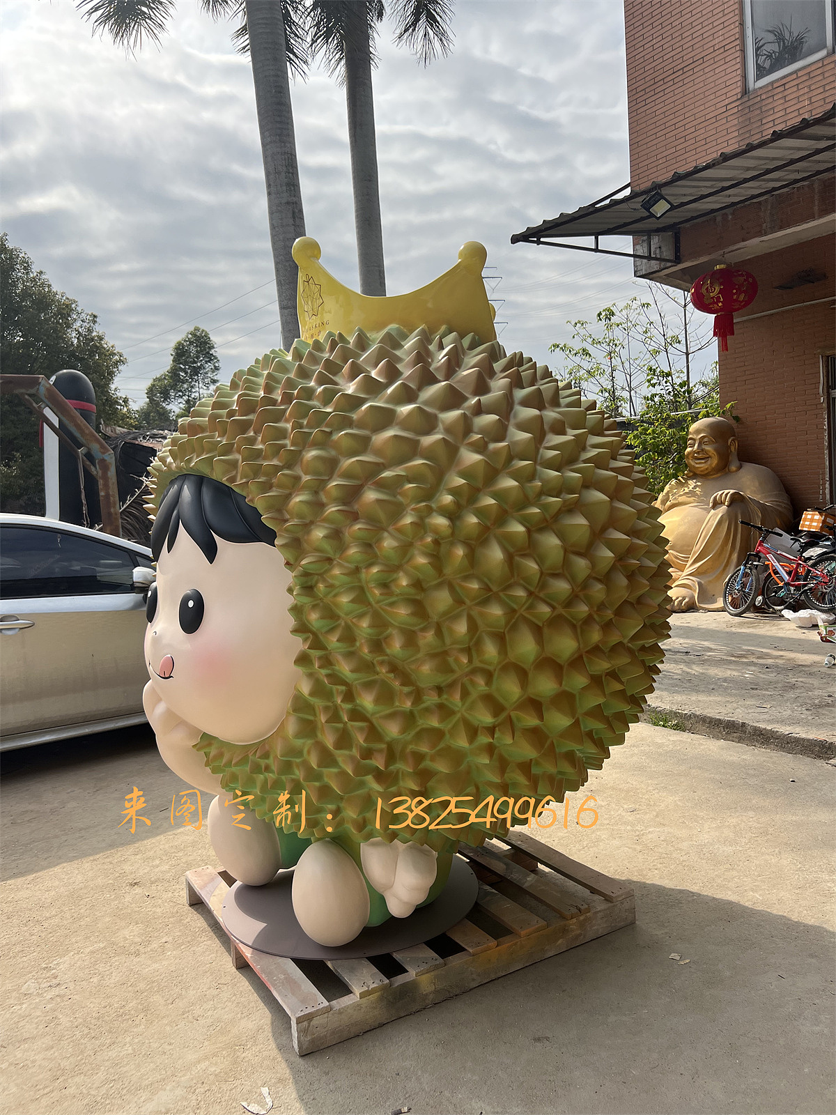 马来西亚榴莲卡通造型雕塑摆件