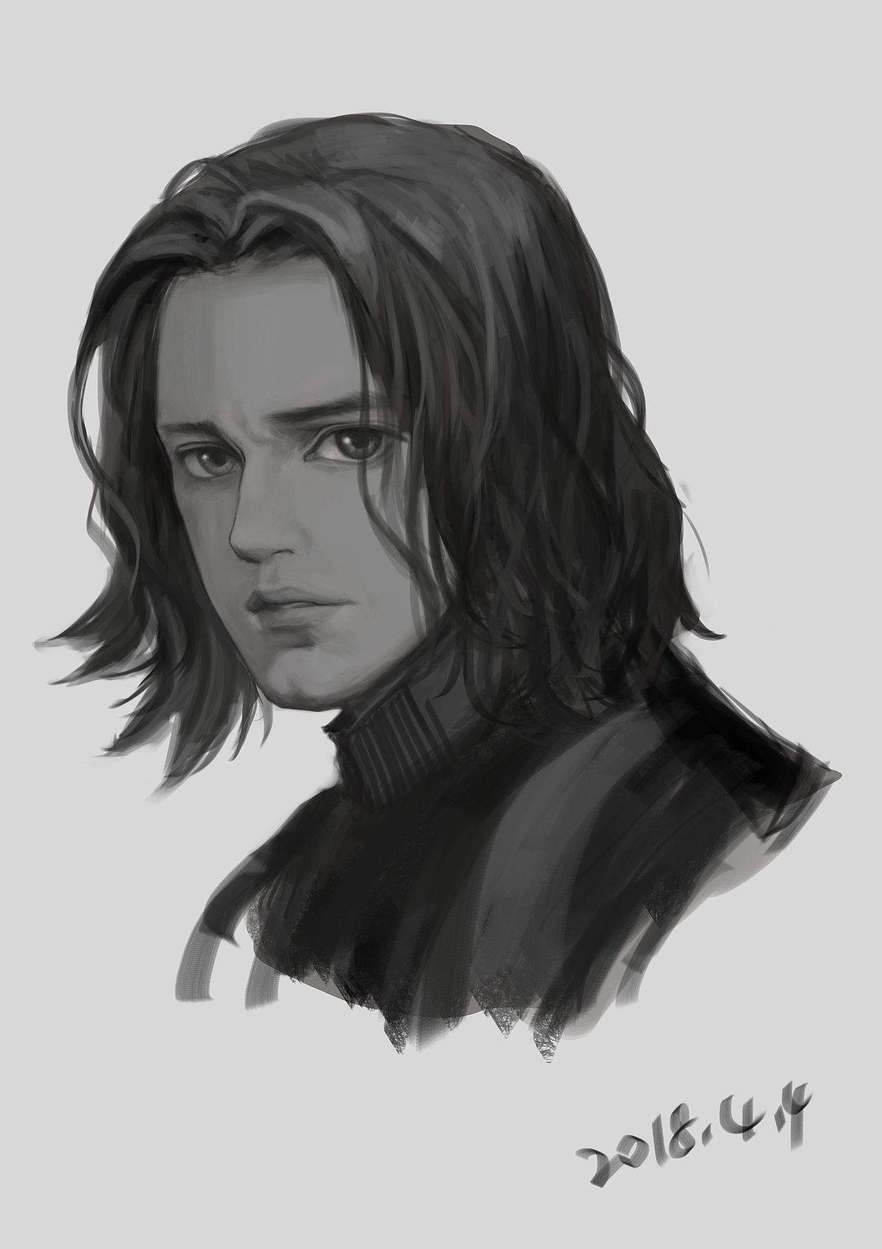 临摹人像（图ZMTEwNDk2ODc2） - 创作习作 - 站酷设计师跳进海里躲雨原创素材 - 站酷ZCOOL