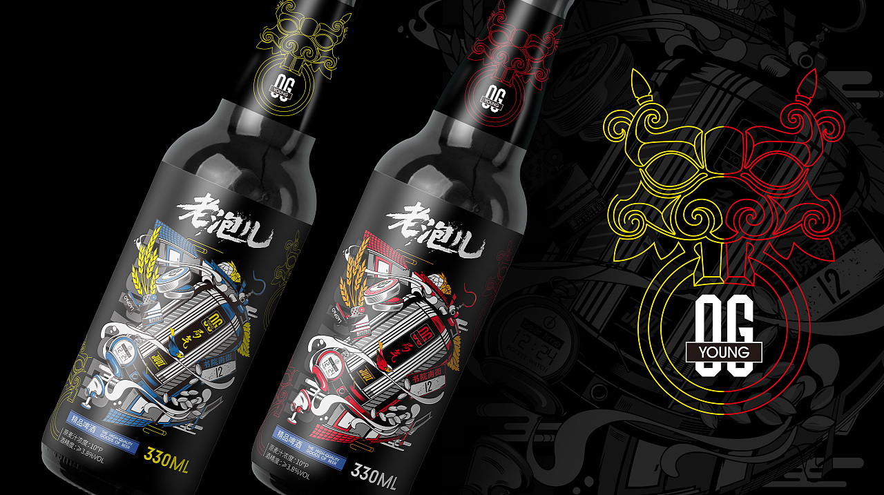 老炮儿啤酒包装设计