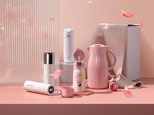 一组母婴产品详情页+产品C4D渲染
